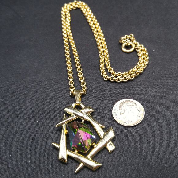 Sarah Coventry Watermelon Glass Necklace, 1970s - Picture 5 of 10